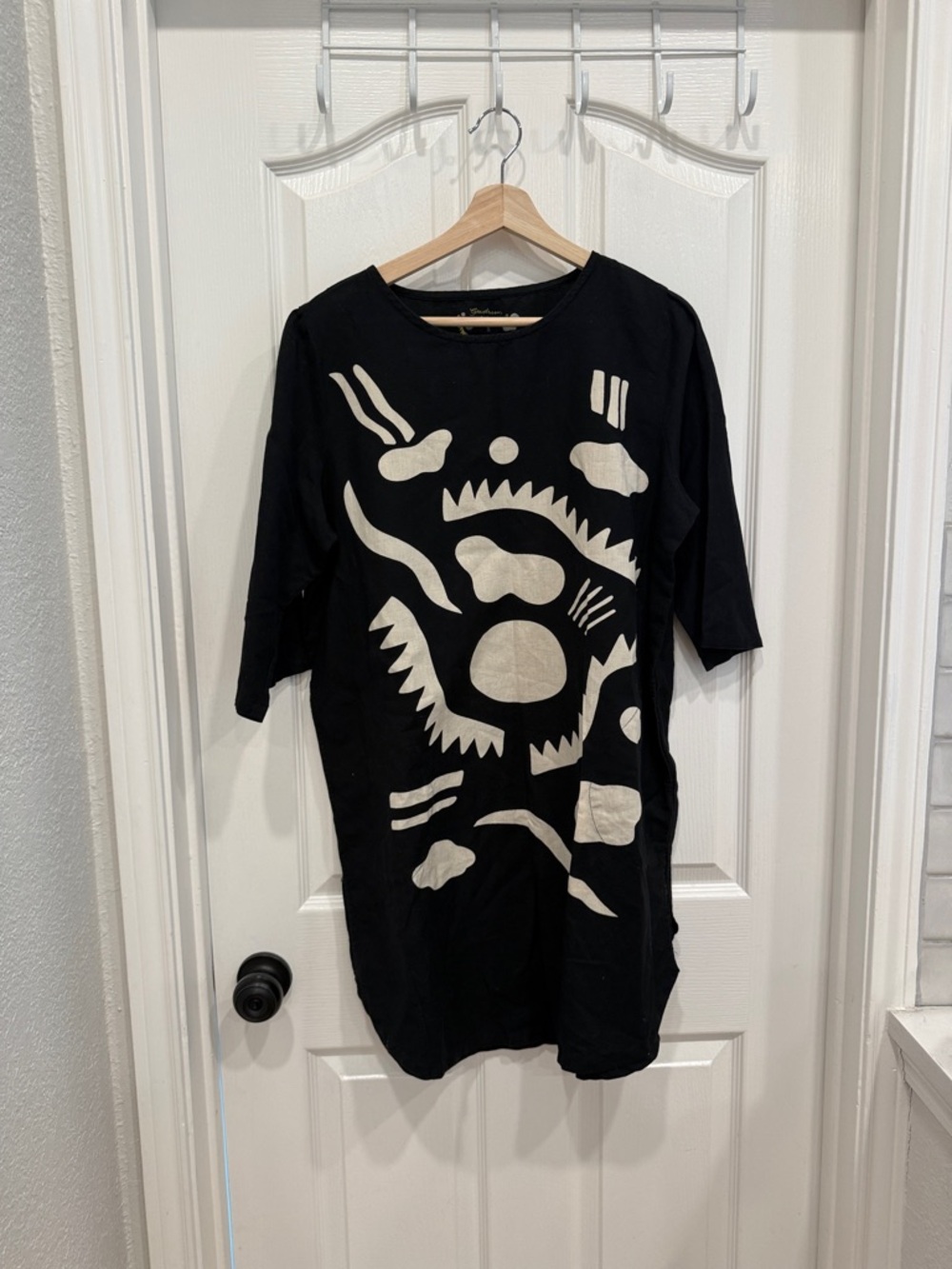Gundrun Sjoden abstract linen and cotton tunic - Picture 8 of 12